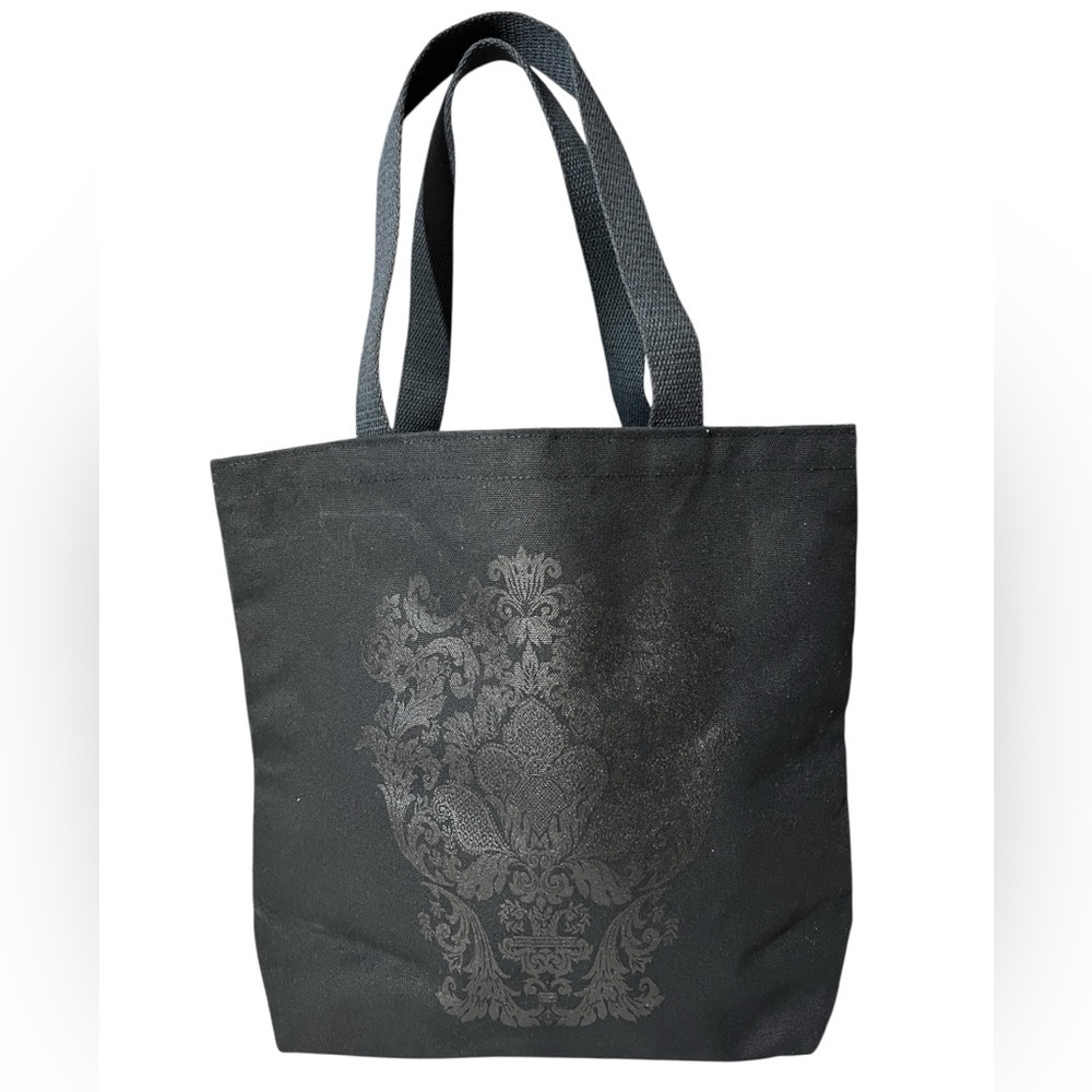 Anna Sui x Target Black Canvas Tote Bag w/Vibrant Purple Lining, Limited Edition